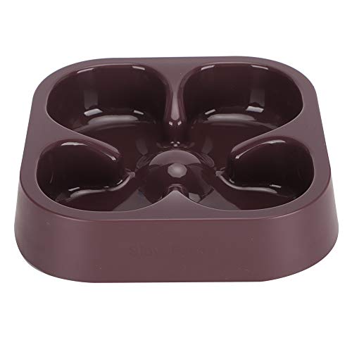 Langsame Wasserschale für Hunde, Langsame Feeder Hund Bowls Katze Langsam Feeder Labyrinth Hundefutter (Vierblattklee Kaffeefarbe) von ZJchao