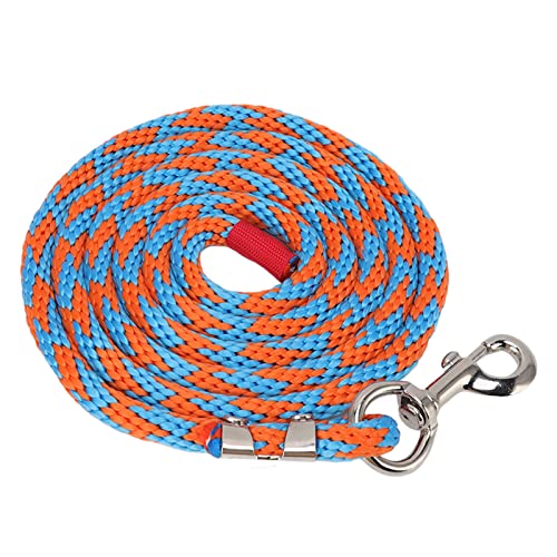 Pferdeseil, Bleiseile für Pferde Halfter und Bleiseil Nylon Pferdeseil Pferdetraktion Seil für Vieh -Tier -Pferdetraining 6,6 Fuß Lang (Blau-Orange) von ZJchao