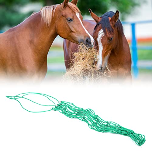Pferdespeisetasche, Nylon Seil Slow Futter Futter Netto Bag Pferdebeutel mit Silber Elektroplierendes Schweiß Eisenringe Ziegenzubehör für Ganztägige Fütterung Pferde Ziegenstand Anhänger (Grün Pferdespeisetasche, Nylon Seil Slow Futter Futter Netto Bag Pferdebeutel mit Silber Elektroplierendes Schweiß Eisenringe Ziegenzubehör für Ganztägige Fütterung Pferde Ziegenstand Anhänger (Grün von ZJchao