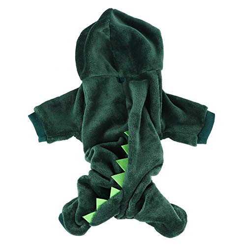 ZJchao Süße Dinosaurierhund Hoodies Winterjacke für Kleine Hunde Welpen -Outfit Hoodie Kleidung (S) von ZJchao