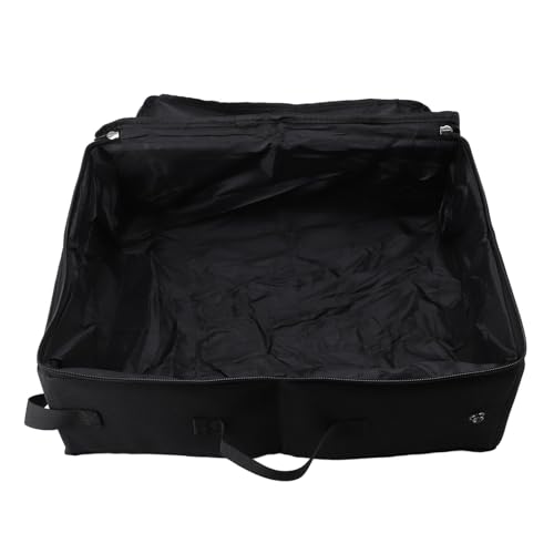 Tragbare Katzenbox, Faltbare Katzenbox, Tragbare Faltbare Katzenbox mit Deckel für Zuhause und Auto Im Freien, Streu-Design (schwarz) von ZJchao