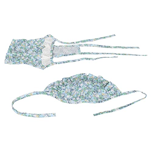 Weiche Acrylfasern Haustiersonnenkleid für Kleine Hunde und Katzen Bequem, Leicht zu Tragen, Prinzessin -Look, Blumendesign, mit Hut für Strand, Party (M) von ZJchao