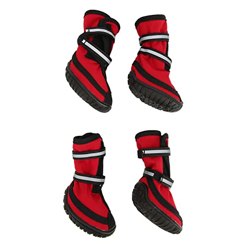 ZJchao XL-Hundewanderschuhe – wasserdichte, Weiche Innenseite, Reflektierende Sohle für Nächtliche Spaziergänge (M) von ZJchao