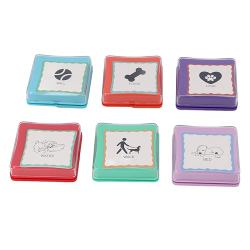 ZJchao 6PCS Hunde Talking Button Hunde Kommunikation Hunde Sprachknopf Wiederaufladbare Aufzeichnbare Interaktive Haustier -Trainings -Summer mit 6 Farben für Hunde Katzen Haustiere ZJchao 6PCS Hunde Talking Button Hunde Kommunikation Hunde Sprachknopf Wiederaufladbare Aufzeichnbare Interaktive Haustier -Trainings -Summer mit 6 Farben für Hunde Katzen Haustiere von ZJchao