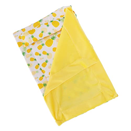 ZJchao Bärtiges Drachenbett, Reptilienschlafsack, Leicht zu Reinigen, Bequem (Ananas + Gelbe Steppdecke) von ZJchao