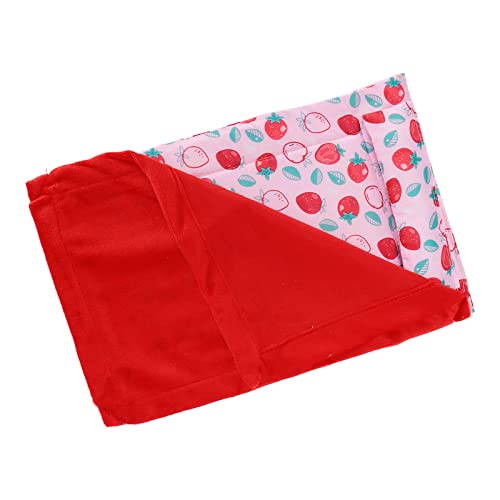 ZJchao Bärtiges Drachenbett, Reptilienschlafsack, Leicht zu Reinigen, Bequem (Erdbeere + rote Steppdecke) von ZJchao