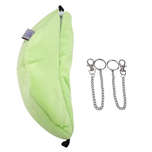 ZJchao Banana Hängematte, Velveteen Bananenform PET Haus mit Hängenden Haustierbett Hamster Hängematte Hamsterspielzeug für Hamster (Green) von ZJchao