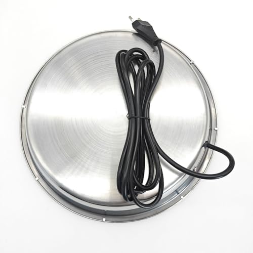ZJchao Beheizter Hühner Waterer, 65W Beheizter Geflügel Waterer Hühner Wasser Bereiter mit Thermostat für Metall Plastik Geflügel Brunnen Winter Verwendung 12 Zoll 15 Zoll Edelstahl (38 cm) von ZJchao