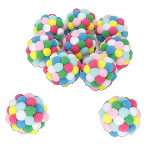 ZJchao Cat Pom Pom Bälle, 10pcs Weiche Bunte Cat Ball Toy Ball Toy Interactive Spielen Kauspielzeug Puffkugeln für Innenkatzen und Kätzchen, Niedliche Kätzchenkitty ZJchao Cat Pom Pom Bälle, 10pcs Weiche Bunte Cat Ball Toy Ball Toy Interactive Spielen Kauspielzeug Puffkugeln für Innenkatzen und Kätzchen, Niedliche Kätzchenkitty von ZJchao