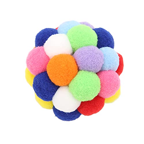 ZJchao Cat Pom Pom Bälle, Weiche Katzen Interaktive Farbenfrohe Katzen mit Bells Kategierspielzeugkatze Spielzeug Spielen Kautspielzeug für Innenkatzen und Kätzchen ZJchao Cat Pom Pom Bälle, Weiche Katzen Interaktive Farbenfrohe Katzen mit Bells Kategierspielzeugkatze Spielzeug Spielen Kautspielzeug für Innenkatzen und Kätzchen von ZJchao