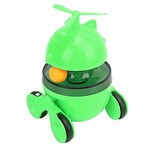 ZJchao Cat Puzzle Feeder, Interactive Cat Toys -Behandlungsspender Spielzeug Windmühle Propeller Plattentable Lecks Toys Food Training Ball Behandeln Rätsel für Kätzchen, 4.4x4.1x6.9in (Green) von ZJchao