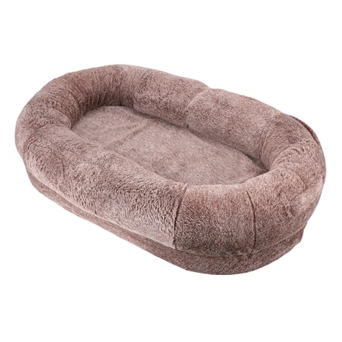 ZJchao Großes Menschliches Hunde Bett mit Abnehmbarem Pelz Bezug, Ergonomisches Design für Gemütliche Entspannung, Geeignet für Wohnzimmer, Schlafzimmer, Studie, Hunde Bett in von ZJchao