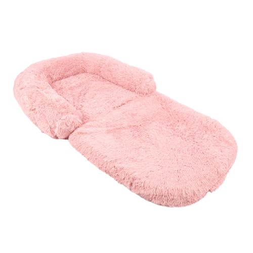 ZJchao Großes Menschliches Hundebett, Warm und Geräumig, 2-in-1-Klappbett für Wohnzimmer, Schlafzimmer, Arbeitszimmer mit Nackenstütze, PVC-, Abnehmbarer Bezug für den Außenbereich von ZJchao
