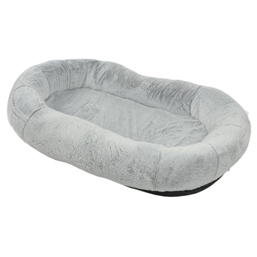 ZJchao Großes Menschliches Hundebett, Weiches, Ergonomisches Design, Waschbarer Bezug, Farbverlaufsgrau, für Nickerchen und Baden (175 * 90 * 30CM) von ZJchao