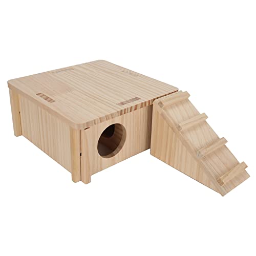 ZJchao Hamster Hölzerne Versteck Mehrzweckholzhaus mit Leiter für Kleine Haustiere von ZJchao