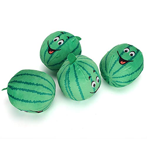 ZJchao Haustier Weiche Plüschwassermelonspielzeug Interactive Chew Toys Cats Hunde Squeak, 4pcs - Haustierbedarf ZJchao Haustier Weiche Plüschwassermelonspielzeug Interactive Chew Toys Cats Hunde Squeak, 4pcs - Haustierbedarf von ZJchao