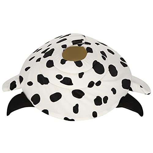 ZJchao Hundekegelkragen, Weiche Katzenkegelkatze Donut Kragen Kuh Form Schutzkatze Halskegel Verstellbares Haustier Elizabethaner Kragen für Katzen Kätzchen und Welpen, Katzenkegel Alternative (S) von ZJchao