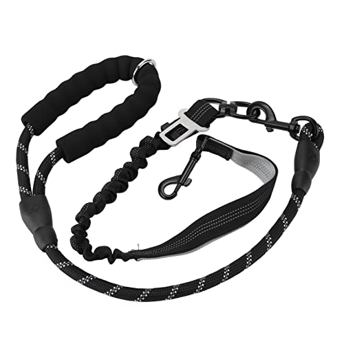 ZJchao Hundeleine, Elastische Hundehunde Walking Leine Leine für Hunde Haustier Vorräte Leinen Leinen für Mittelgroße Hunde für Kleine Mittelgroße und Große Außerhalb des Wanderns (Black) von ZJchao