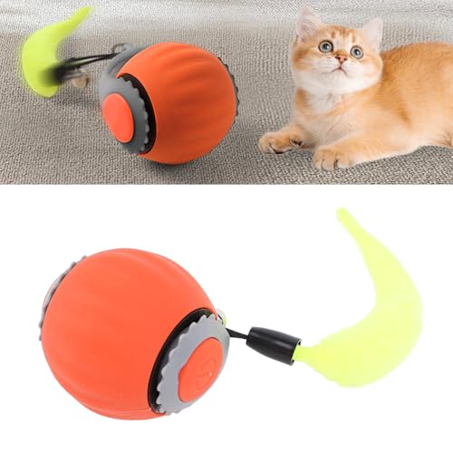 ZJchao Interaktiver Rollender Katzenspielzeugball, Intelligenter Automatischer Selbstrollender Haustierball, Elektrisch Beweglicher Ballspielzeug, Automatisch Rollender Verfolgungsball ZJchao Interaktiver Rollender Katzenspielzeugball, Intelligenter Automatischer Selbstrollender Haustierball, Elektrisch Beweglicher Ballspielzeug, Automatisch Rollender Verfolgungsball von ZJchao