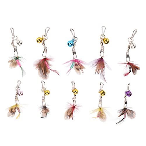 ZJchao Katzen Teaser Zauberstab, 10pcs Katzen Teaser Zauberstab Ersatz Katzenstab -Anhang Toys Attraktives Katzenzauber Spielzeugzubehör mit Pin -Haken Katzenspielzeug für Innenkatzen ZJchao Katzen Teaser Zauberstab, 10pcs Katzen Teaser Zauberstab Ersatz Katzenstab -Anhang Toys Attraktives Katzenzauber Spielzeugzubehör mit Pin -Haken Katzenspielzeug für Innenkatzen von ZJchao