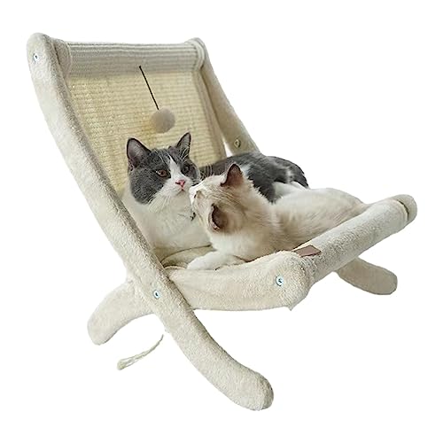 ZJchao Katzenbett, Süße Couch für Haustiere Flauschiges Katzensofa mit Premium -weicher Cord -Fleece, Katzen Couch Katzenbetten für Innenkatzen für Mittlere Kleine Katzen und Hunde von ZJchao