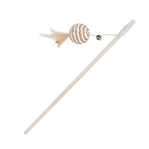 ZJchao Katzenstab Spielzeug, Katzenfischerei Stange Spielzeugkatze Federstab Kätzchen Interaktive Katzen -Katze -Stick Holz Hölzer Haustierkatze Teaser Spielzeugstab mit Runden Ball für Alle ZJchao Katzenstab Spielzeug, Katzenfischerei Stange Spielzeugkatze Federstab Kätzchen Interaktive Katzen -Katze -Stick Holz Hölzer Haustierkatze Teaser Spielzeugstab mit Runden Ball für Alle von ZJchao