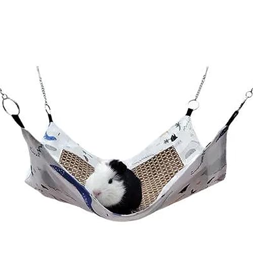 ZJchao Kleintierkühlungsmatte Hängematte Gemütlicher Rattan -Baumwollstoff Sommer Haustier Hängematte Käfig Outdoor -Gebrauch Meerschweinchen Nagetier (Dinosaurier) von ZJchao