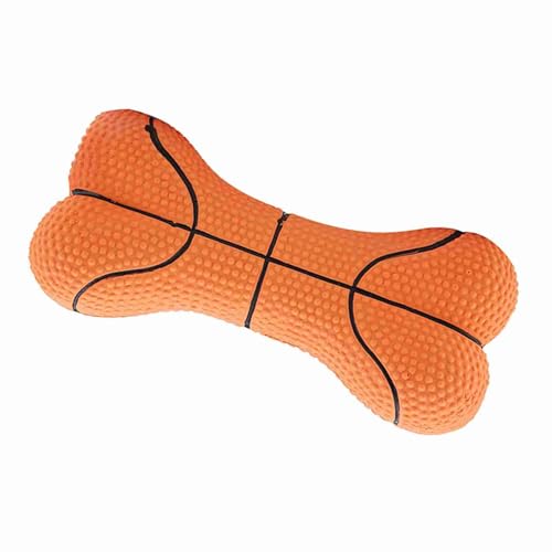 ZJchao Latex Bone Welpe Kaut Spielzeug Umweltfreundlich, Bissfeste Sound Maker für Interaktives Spiel Haustierspielzeug (Basketball) von ZJchao