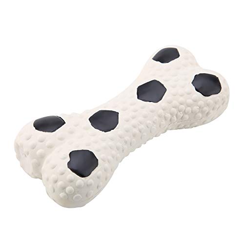ZJchao Latex Bone Welpe Kaut Spielzeug Umweltfreundlich, Bissfeste Sound Maker für Interaktives Spiel Haustierspielzeug (Fußball) von ZJchao