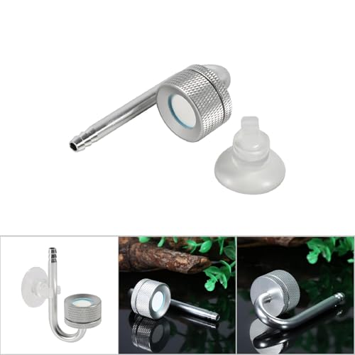 ZJchao Luftstein für Aquarium Fischtank, Fischtankzubehör Aluminiumlegierung Kohlendioxid Diffusor Atomiser Fischtank 3 Farben CO2 Diffusor Liefert Aquariumausrüstung (Silver) von ZJchao