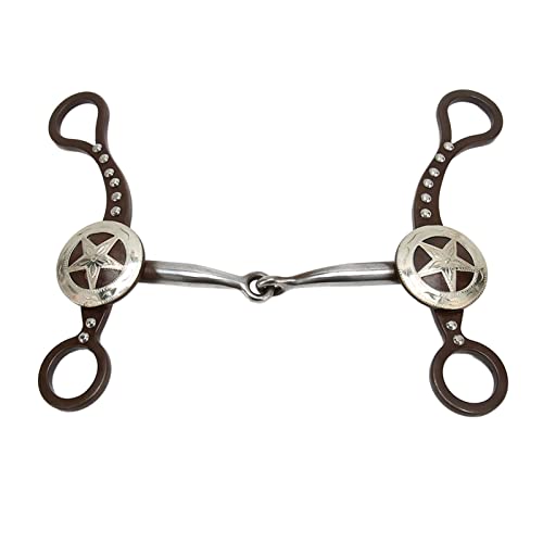 ZJchao Pferdbit, Snaffle Bit Edelstahl Pferdsnaffeln Bit Bordkette für Pferdebits Handgeschnitzte Antike Bronze Mund für Pferderennen ZJchao Pferdbit, Snaffle Bit Edelstahl Pferdsnaffeln Bit Bordkette für Pferdebits Handgeschnitzte Antike Bronze Mund für Pferderennen von ZJchao