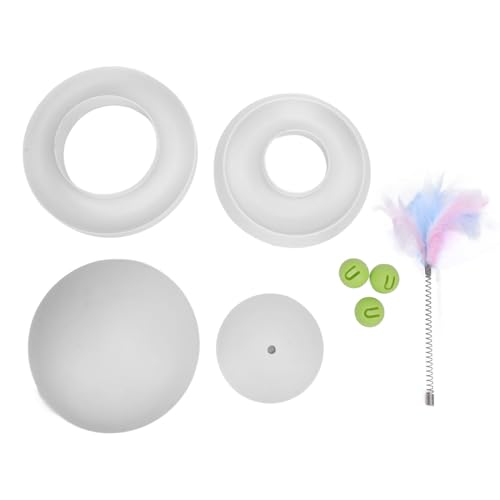 ZJchao Puzzle -Kätzchen -Übungsspielzeug, Plattenspieler Katzenspielzeug, Interaktives Automatisches Ballspielzeug mit Rotierenden Mechanismus, Fesselnde Ablenkung für Katzen, Gebaut ZJchao Puzzle -Kätzchen -Übungsspielzeug, Plattenspieler Katzenspielzeug, Interaktives Automatisches Ballspielzeug mit Rotierenden Mechanismus, Fesselnde Ablenkung für Katzen, Gebaut von ZJchao