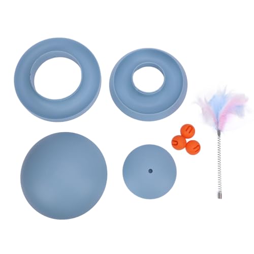 ZJchao Puzzle -Kätzchen -Übungsspielzeug, Plattenspieler Katzenspielzeug, Interaktives Automatisches Ballspielzeug mit Rotierenden Mechanismus, Fesselnde Ablenkung für Katzen, Gebaut ZJchao Puzzle -Kätzchen -Übungsspielzeug, Plattenspieler Katzenspielzeug, Interaktives Automatisches Ballspielzeug mit Rotierenden Mechanismus, Fesselnde Ablenkung für Katzen, Gebaut von ZJchao