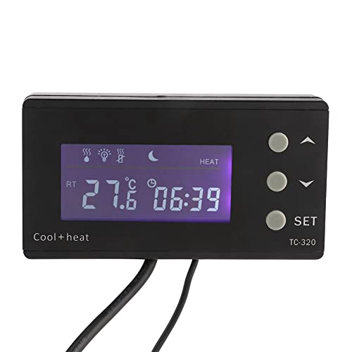 ZJchao Reptile Temperature Controller Timing, Reptile Digital Thermostat PID Timing Temperature Controller mit LCD-Display (220V EU) von ZJchao