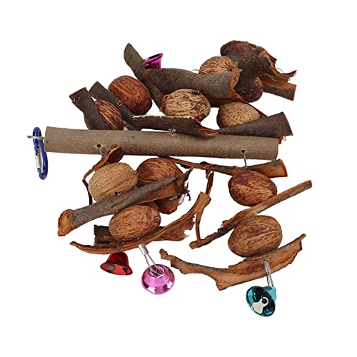ZJchao Vogelspielzeug, Cuttlebone für Vögel, Kauschnur, Vogelnussbissspielzeug, Conure-Spielzeug mit Holz, Rinde und Pekannuss für Mehr Bewegung und Gleichgewicht ZJchao Vogelspielzeug, Cuttlebone für Vögel, Kauschnur, Vogelnussbissspielzeug, Conure-Spielzeug mit Holz, Rinde und Pekannuss für Mehr Bewegung und Gleichgewicht von ZJchao