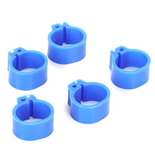ZJchao Wachtelbänder, 200pcs 10 -mm -Tauben ohne Wort Bein Geflügel Fuß Clamp/Holder Identifikation Vögel Lieferungen mit 0,4 X 0,3 Zoll Geflügelbanden Tauben für die Meisten Erwachsenen Vögel (Blue) von ZJchao