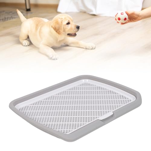 ZJchao Welpenhund -Pee -Pad -Halter, Mesh -Toilettenschale, Welpen -Töpfchen -Trainingsbox, für Kleine Hunde mit Dem Gitter Im Innenbereich Im Freien (Gray) von ZJchao
