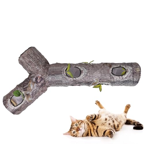 Zusammenklappbar Katzentunnel, 59.1 x 9.8 x 25.6in Cat Tunnel, Waschbares Haustier Röhrenspielzeug, Katzenspielzeug Interaktives Kätzchen Röhrenspielzeug für Hauskatzen Und Hasen von ZJchao