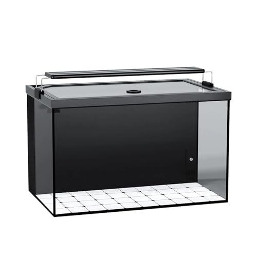 Kleines Aquarium mit Filter & LED – Nano-Betta-Aquarium aus ultraklarem Glas, selbstreinigendes Tischaquarium für Zuhause & Büro(60x40x40cm/23.6x15.7x15.7in) von ZKBDBWTR