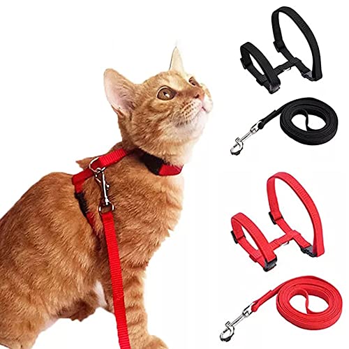 Katzenwesten mit Leine, verstellbares Katzengeschirr, Leine, Katzengeschirr, Kätzchengeschirr, Leine, Katzengeschirr, Fluchtsicherheitsseil für Katzen und Kätzchen von ZLXFT