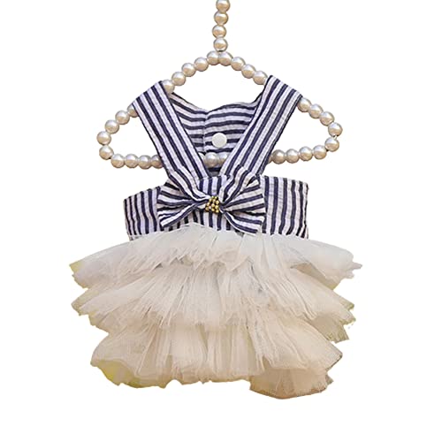 ZLLY Haustier-Hundekleid Bowknot Princess Dress Cute Sweet Dog Dress Puppy Rock Hundekleider für Kleine Hunde (L,A/2) von ZLLY