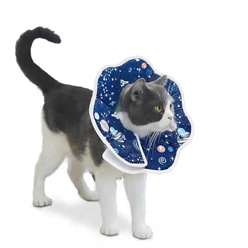Halskrausen für Katze und Hündchen,Halsband für Haustiere,Schutzhalsband Kegelhalsbänder,Schutzmaßnahmen Schutzkragen Hund,Einstellbar Hundekragen,Hunde Halskrause Leckschutz für Hunde von ZLXFT