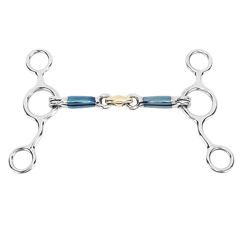 Horse Bit, Compact and Portable Stainless Steel Snaffle Bits for Horses, Smooth Bits for Horses Applicable to 4.9in Horse’S Mouth von ZLXHDL