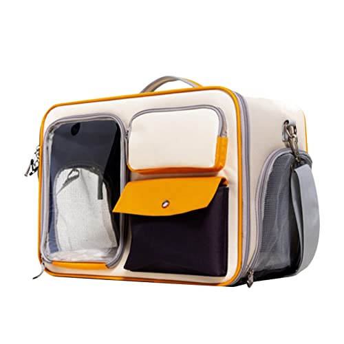 Hunde -Chat -Transportbeutel, großer Stretch -Rucksack mit transparentem Oxford -Stoff, das gegen das Flugzeugauto -Fahrrad gegen Kratzer resistent ist (Einschließlich Schultergurt) von ZLXHDL