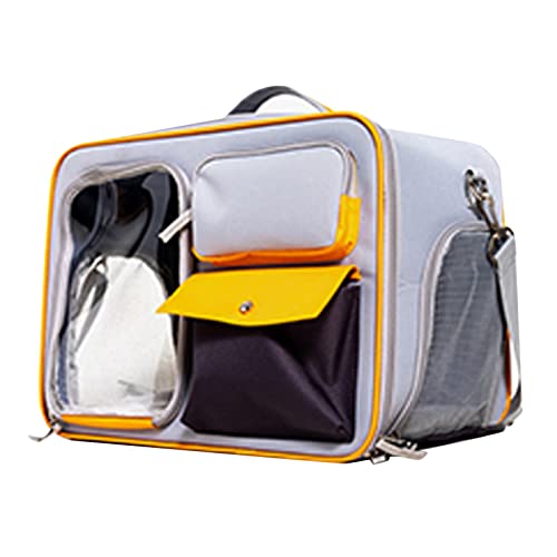 Hunde -Chat -Transportbeutel, großer Stretch -Rucksack mit transparentem Oxford -Stoff, das gegen das Flugzeugauto -Fahrrad gegen Kratzer resistent ist (Einschließlich Schultergurt) von ZLXHDL