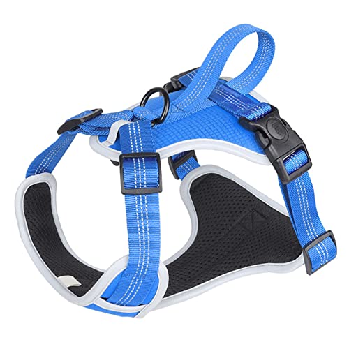 Hundehalskette, bequemer Verstellbarer Verstellbarer Kabelbaum für Hund, reflektierender ergonomischer Griff für Außenspaziergänge (XL, geeignet für 27,5-45 kg/60,6-99,2lb Haustiere) von ZLXHDL