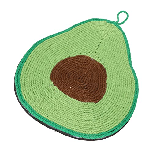 Sisal-Katzenkratzer, Grünes Katzenkratzpad in Avocado-Form Mit Rutschfester Eva-Matte Und Griff, Katzenkratzbrett Für Katzen, Entlastet Den Druck von ZLXHDL