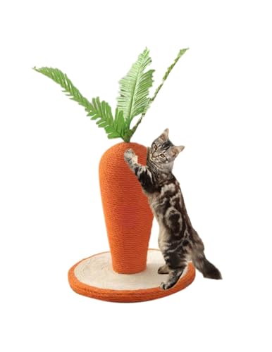 Kratzstamm für Katzen, Kratzbaum in Karottenform, 26cm Kratzstamm für Katzen, Lustiger Sisalseil für Kratzbaum Natursisal Indoor für Kätzchen von ZLXHDL