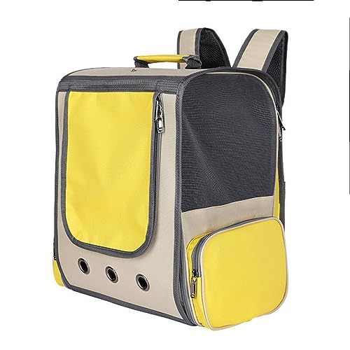 Stilvoller Leichter Katzen -Rucksack, atmungsaktives Mesh -Haustierträger für Katzen, Kätzchen und Welpen, tragbarer, komfortabler Reise -Rucksack (Cloth Curtain) von ZLXHDL