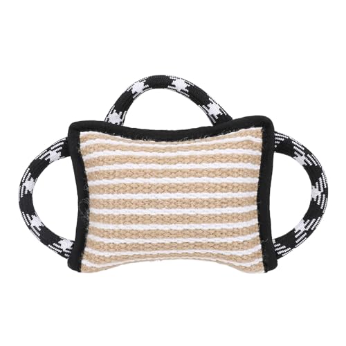 ZLXHDL Jute Hund Biss Kissen Tauziehen des Kriegshundspielzeugs Bisshülsenausrüstung Welpe für große Hunde Interaktives Spielzeugtraining Interaktives Spielen (Black) von ZLXHDL